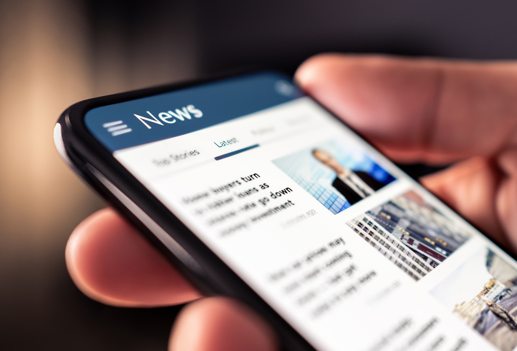 Reading news releases on mobile device